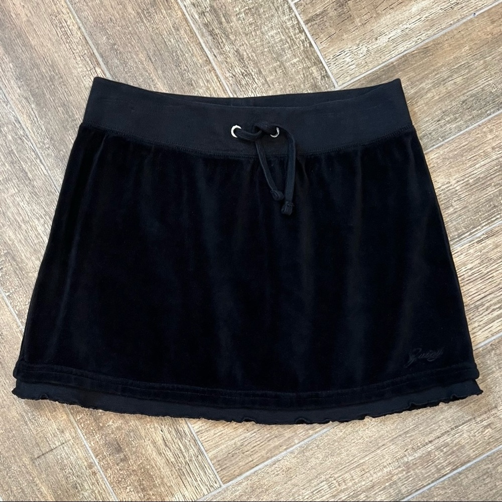 Juicy Couture- Girls size 10- Black velour skirt- EUC
